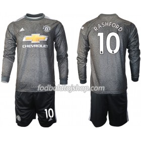 Manchester United Marcus Rashford 10 Børn Udebane Fodboldsæt 2020-21 L/S (+ Korte bukser)